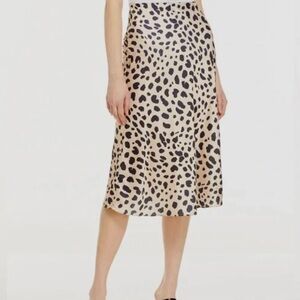 Aqua Leopard Print Skirt